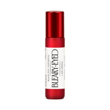 Bleary-Eyed perfume oil roller, black oud and patchouli, in frosted red glass with a glossy red cap