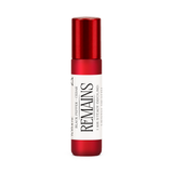 Remains perfume oil roller, black pepper and cedar, in frosted red glass with a glossy red cap