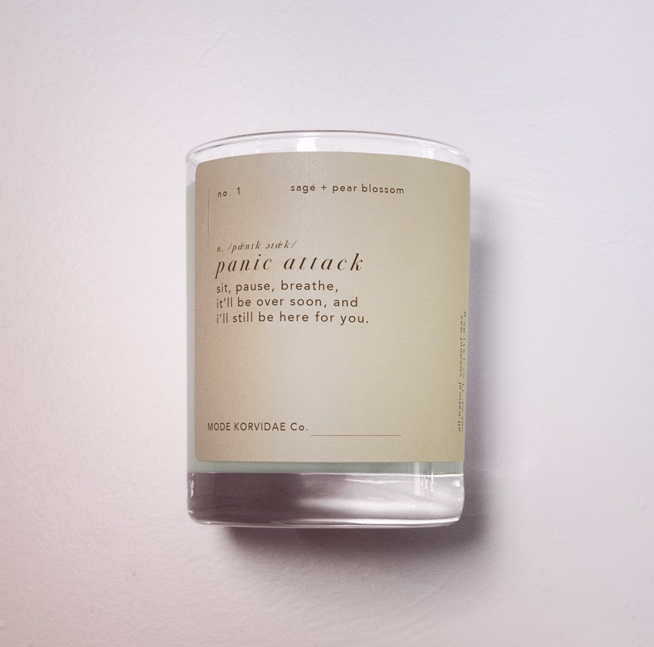 no. 1 panic attack candle - Mode Korvidae